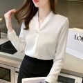 Trendy Cross Neck Shirt elegant design long sleeved top Cotton shirt For Womens and Girls. 