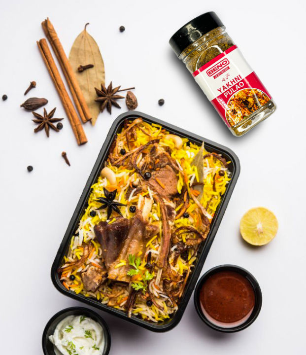"Beno%20Yakhni%20Pulao%20Family%20Pack%20-%20160g:%20A%20Culinary%20Delight%20for%20the%20Entire%20Family!"%20Yakhni%20Pulao%20Masala%20%7C%20yakhni%20pulao%20masala%20mix%20%7C%20beno%20yakhni%20pulao%20-%20Image%204
