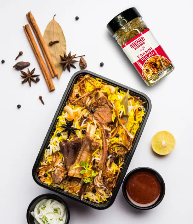 "Beno%20Yakhni%20Pulao%20Family%20Pack%20-%20160g:%20A%20Culinary%20Delight%20for%20the%20Entire%20Family!"%20Yakhni%20Pulao%20Masala%20%7C%20yakhni%20pulao%20masala%20mix%20%7C%20beno%20yakhni%20pulao%20-%20Image%204
