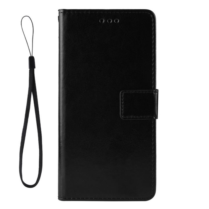 Lanz Lenovo a6note mobile phone case protective case Lenovo A6 note leather case flip Crazy Horse lanyard card shockproof magnetic leather flip card case wallet phone mobile protective case cover protection cases