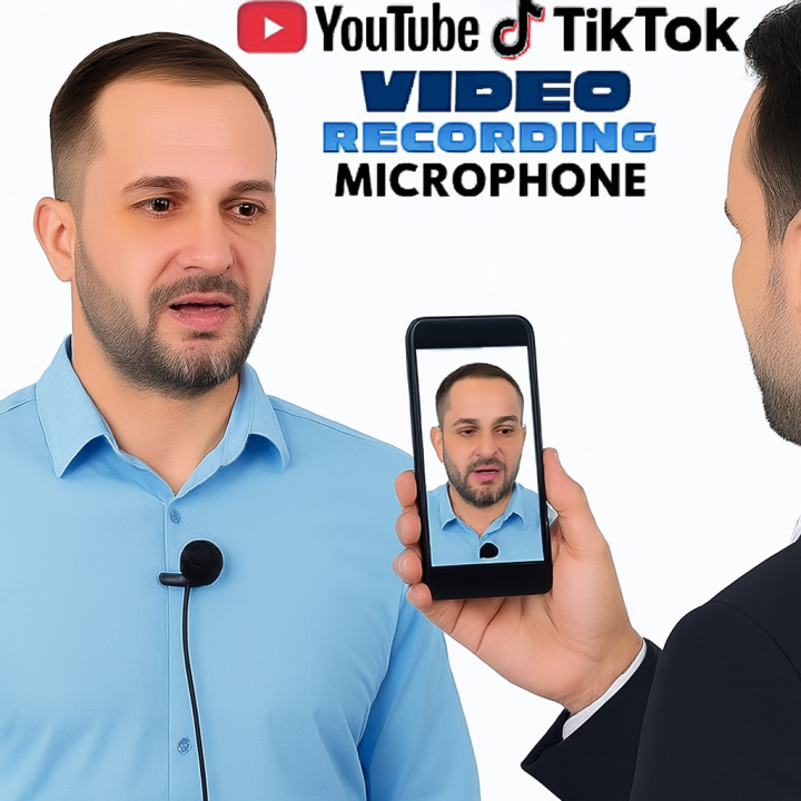 Long Mic For Smart phones  Mobile PC Laptop Pro Wired Mic Microphone Collar for Voice Recording