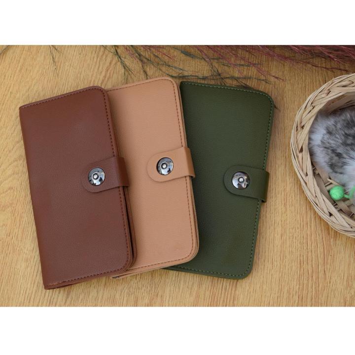 Slim long PU leather wallet for men boy with zip - cardholder gents wallet