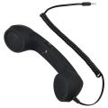 Vintage Retro Telephone Handset Cell Phone Receiver MIC Microphone for Cellphone Smartphone, 3.5 mm Socket (Black). 