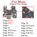 USB Charging Charger Dock Port Board Microphone Flex Cable For Motorola Moto Edge 20 30 X30 S30 + Fusion Lite Pro Neo Ultra. 