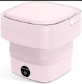 Hislaves Compact Washing Machine Portable Folding Detachable Drain Basket High Frequency Rubbing for Efficient Cleaning Powerful Motor with Low Noise Stable Pink UK Plug - Aftab Karachi. 