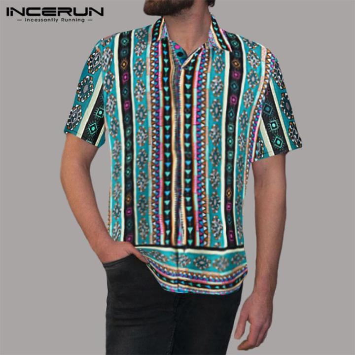INCERUN Men's Hawaiian Shirt Surf Beach Holiday Stag Outfit Dance Party Holiday T Shirt