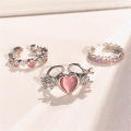 Temperament Rings New Fashion Rings Sweet Style Rings Crystal Rings Fashion Rings For Women Pink Rings. 