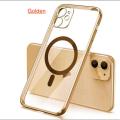 Transparent Soft Magsafing Silicone Magnet Case for iPhone 11 12 13 Pro Max X XS XR 7 8 Mini Wireless Charger Electroplate Cover ZMSM. 