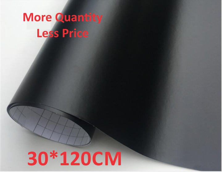 30cmx120cm Matte Black Vinyl Car Wrap Sheet Car stickers and Decals Motorcycle Car Styling Accessories Automobiles, Laptop Stickers, Mobile Stickers.