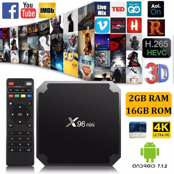 Smart Tv Box X96q Mini Quad Core 2g+16g 4k 60fps Andriod Tv Box10v