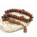 Sandal Fragrance Zikar Tasbeeh - Original Sandalwood Tasbih Brown flat 33 Beads of 13mm. 