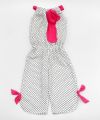 Baby | Daily ,Use  Romper, White And Black Dota ( Fabric Linen) ( Size 1 Yrs To 6 Yrs). 