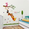 Cartoon Winnie Pooh Friends Tree Wall Stickers For Kids Room Boy Home Decor Wall Decals Nursery Decoration Poster. 