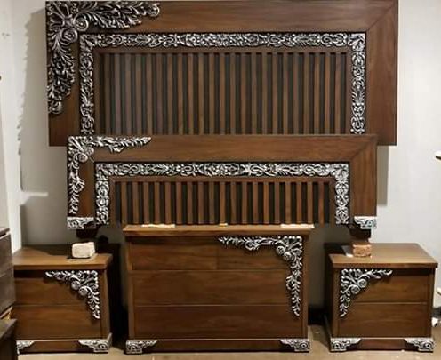 bed set with deco pait