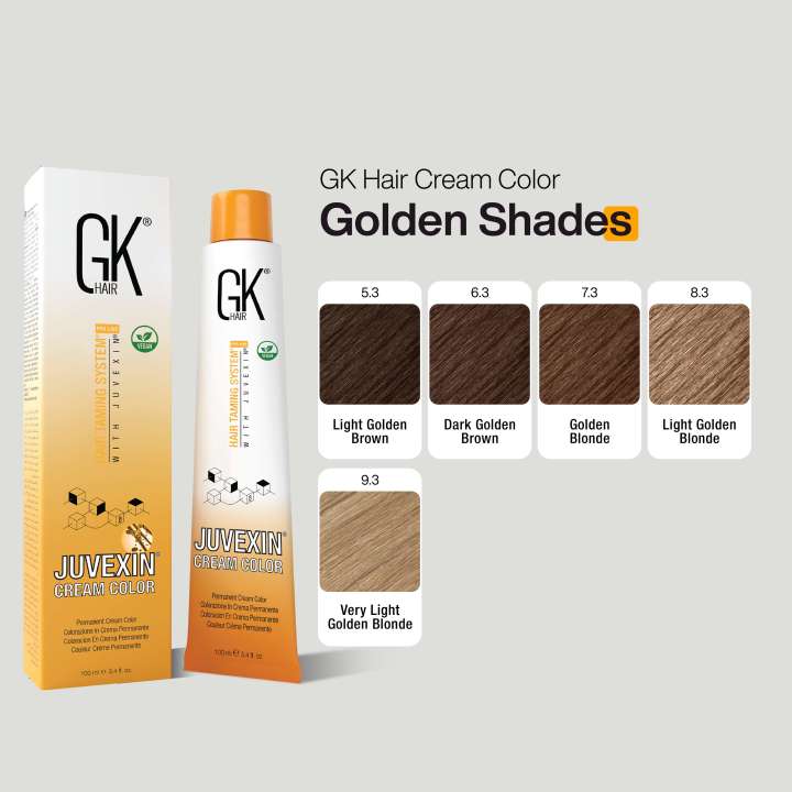 GK Hair Global Keratin Golden Hair Color - 5 shades (100ml/3.38 fl. oz)
