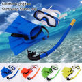 MeterMall Children Diving Mask Set Anti-fog Diving Goggle Breathing Tube Snorkel Fins. 