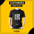 Customized Black T-Shirt with your Picture, Logo or Name | Black T-Shirt Print | Craftale. 