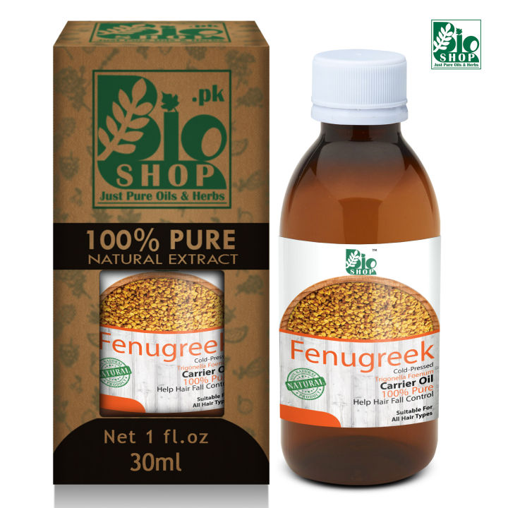 Bio Shop ™ Methi dana oil Seeds Oil (Edible) Methi Oil Pure Carrier Oil Cold-Pressed - 100% Pure & Organic - (Unrefined)