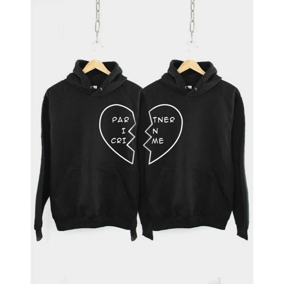 Khanani s Partner in crime cute couple matching hoodie best friends hoodies pack of 2 Daraz.pk