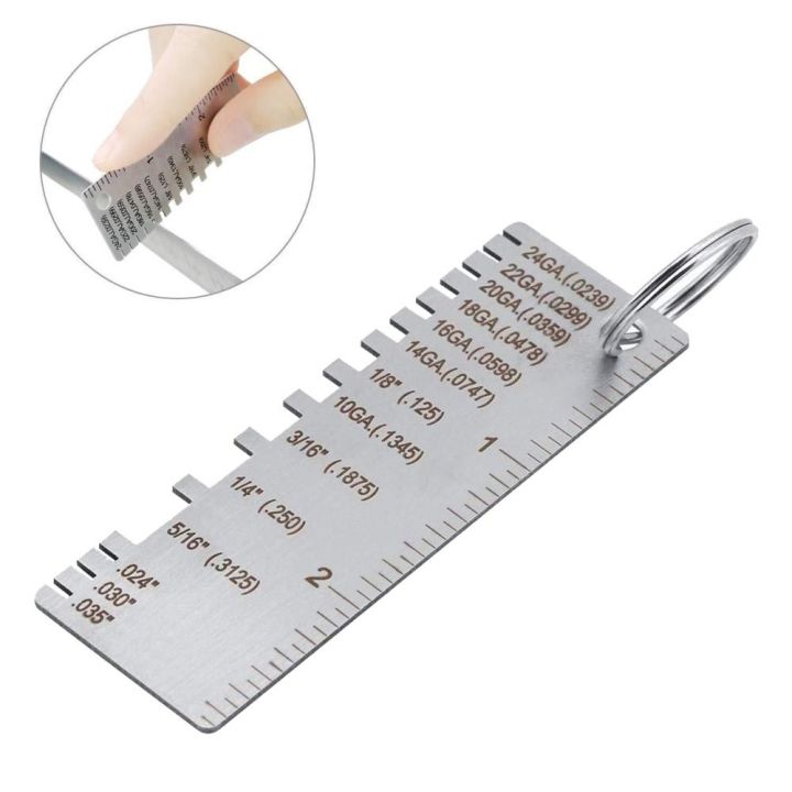 Welder Ruler New Stainless Steel Thickness Gauge Portable Multifunctional Welding ...