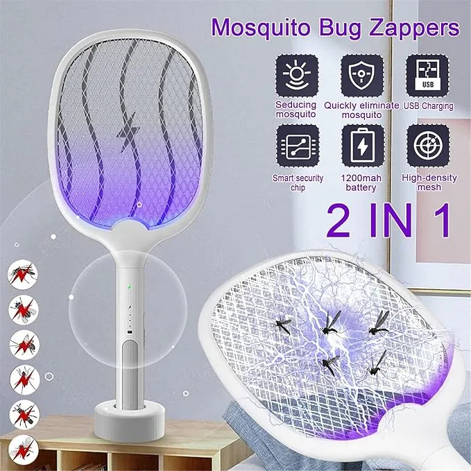 Trap Racket Large 2 In 1 Rechargeable Mosquito Killer Racket | Automatic Killer ...