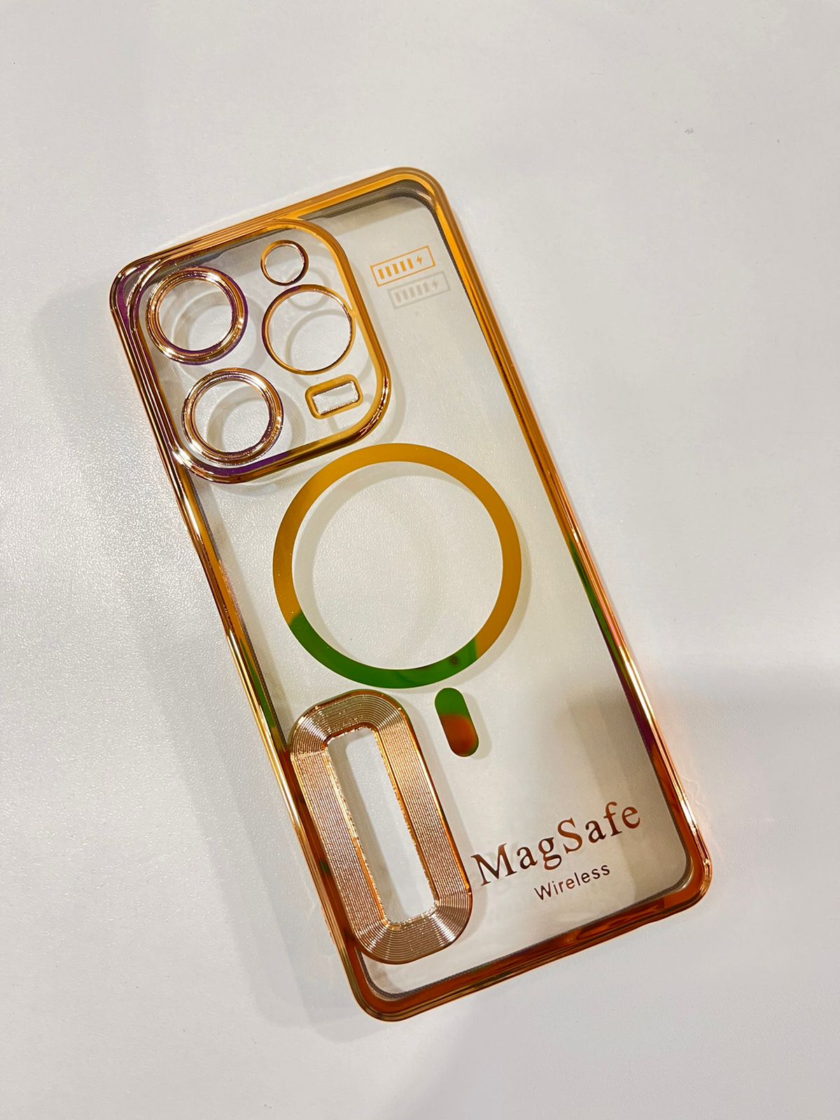 Lahore Mobile Case for Tecno Spark 10 pro Back Cover Luxury 6D Plating Soft Case Camera Lens Protection - Crome Case - MAG SAFE Case 3