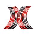 High Quality Motorcycle Tyre Waterproof Wheel Logo Sticker Rim Personality Reflective Stripe Honda CBR Rim Sticker Red for both Wheels Both Sides. 