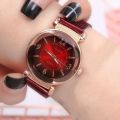 Women Watch Geometric Roman Numeral Quartz Ladies Watch Magnet Buckle Mesh Strap Wrist Watch Gold Reloj Mujer. 