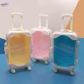 1/12 Mini Trolley Luggage,Doll House Scenery Pretend Play Toy,Miniature Trunk Living Room Furniture. 
