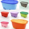 Aqua Wheel toy container - Storagre Box With Wheel Traveling Box Kitchen Vegetable Fruit Box-Ideal for Toy storage - kitchen storage Clothes etc Designed to fulfil storage needs with secure locks. 