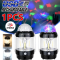 Multifunctional RGB LED Stage Light – Portable Party Effect Lamp with Rotating Ambient Light. Perfect for Outdoor Events, Pubs, Discos, and Camping, Adding Dynamic Color and Energy to Any Celebration!-2978. 