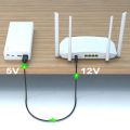 Router Cable WiFi to Powerbank Cable Connector DC 5V 9V 12V USB Cable Boost Converter Step-up Cord for Wifi Router. 