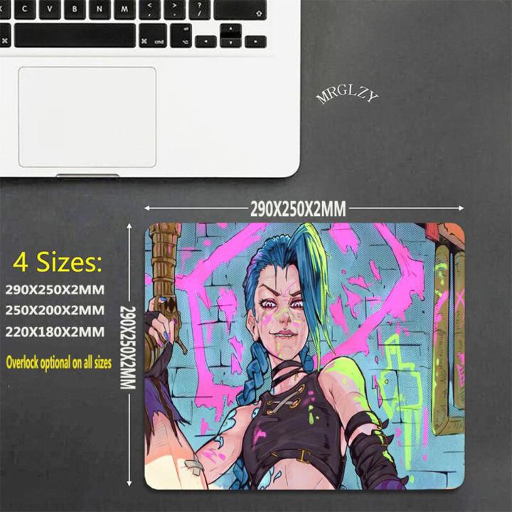 MRGLZYLOL Games Jinx Jayce VI Small Mouse Pad Game Console Desktop Computer Gaming Accessories Anti-Slip Mouse Pad Gaming Mouse