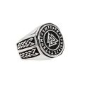 Celtic Viking Jewelry Stainless Steel North Viking Letters Triangle Symbol Vintage Ring For Men. 