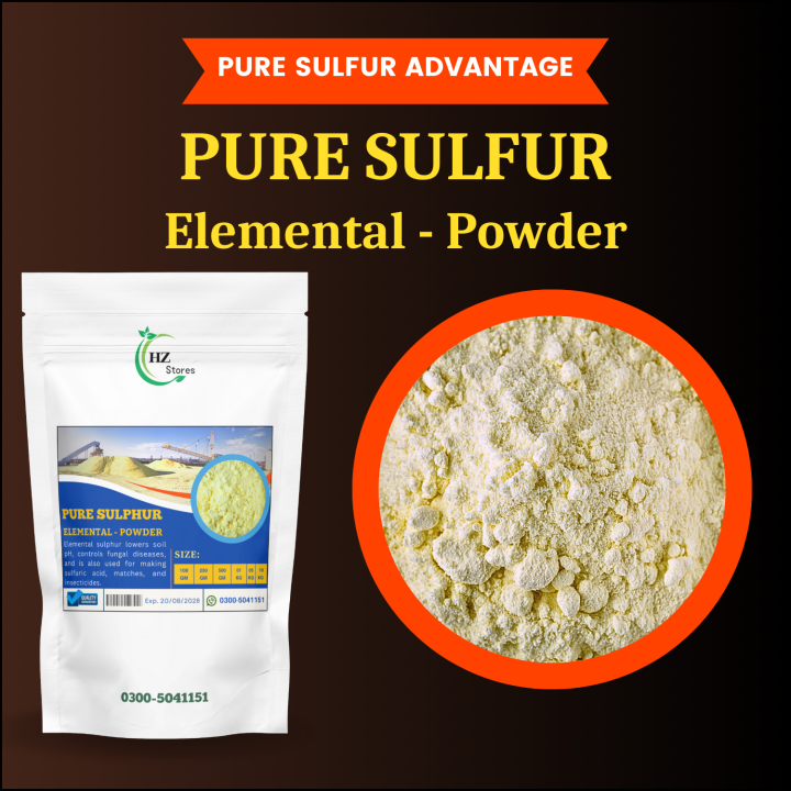 Pure Sulphur - Powdered 1 KG 2 KG | Elemental Sulphur Powdered 5 KG - 10 KG 15 KG | 250GM 500GM | Sulfur For Plant Fertilizer |  For Acid Making | For Rubber Vulcanization | For Pharma & Cosmetics | For Metal Refining | For Battery | Plants Fertilizer |