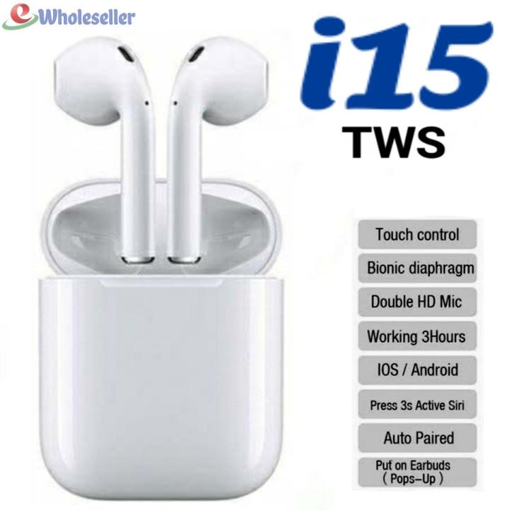 Original i15 TWS with charging case. Air Buds / bluetooth earphone / wireless / earbuds / inPods Compatible with Airpods_Pro 