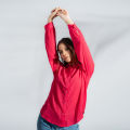 Women's Button Down Shirt Hot Pink. 
