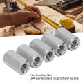 Fine Thread Coupling Nuts, 20PCS Hex Coupling Nut Easy To Install 304 Stainless Steel for Bolt Stud Connection. 