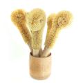 【FUN LIVE】 Coconut Fiber Brown Kitchen Cleaning Brush Natural Coir Brush Hemp Fiber Non-Stick Skillet Brush Dish Washing Bottle Cleaner. 