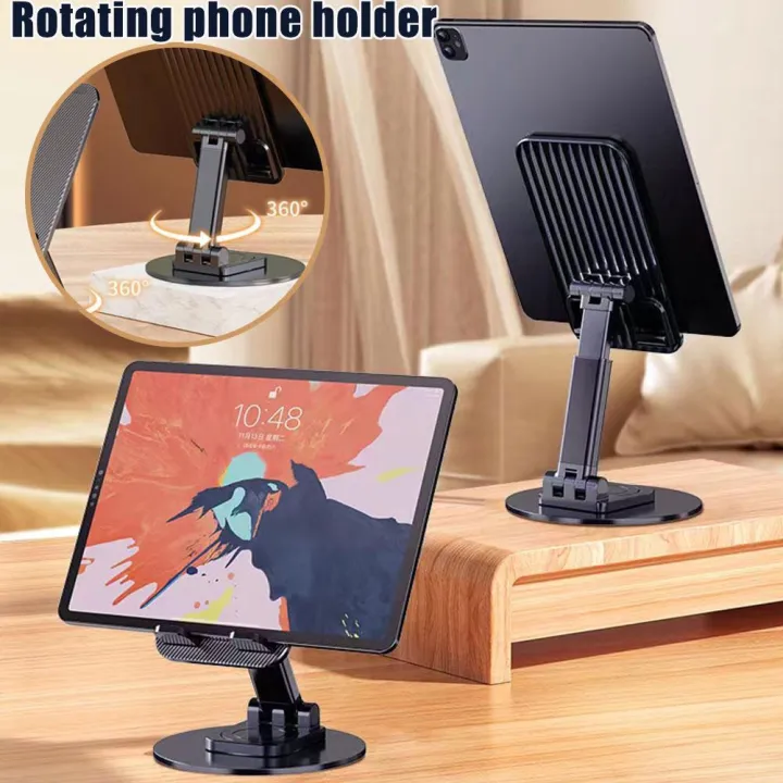 360%C2%B0%20Aluminum%20Alloy%20Base%20Rotatable%20Foldable%20Desktop%20Mobile%20Phone%20Stand%20Bracket%20Holder%20/%20Mobile%20Phone%20Stand%20Mount%20Universal%20Adjustable%20Desktop%20Smart%20Phone%20Tablet%20Holder%20Bracket%20-%20Image%202