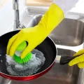 New Imported Heavy Duty Rubber Gloves - Yellow Latex, Household Cleaning, Dishwashing, Strong, Work, Medical, Food Safe, 1 Pair. 