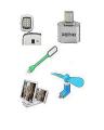 Combo Deal - Selfie Flash Light - Remax Otg Connector - Led Light - Otg Fan & 3D Magnifier. 