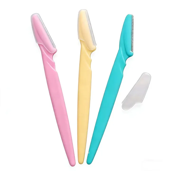 Eye Lashes Razor Eyebrow Razor 3-in-One Precision Facial Razor for Eyebrows Upper Lip ...