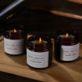 Pack of 4 Scented Candles in Mini Glass Jar with Lid, 2.5-inch - Long-Lasting Fragrance, Even Burn. 