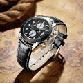 Megir brand fashion business, luxury, quartz, military timepiece, waterproof, men's watch. 