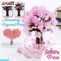 Magic Growing Tree Paper Sakura Crystal Trees Desktop Cherry Blossom Toys. 