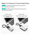 USB 3.0 to Sata 3.5 2.5 Hard Drive Adapter Cable for Samsung Seagate WD HDD SSD. 