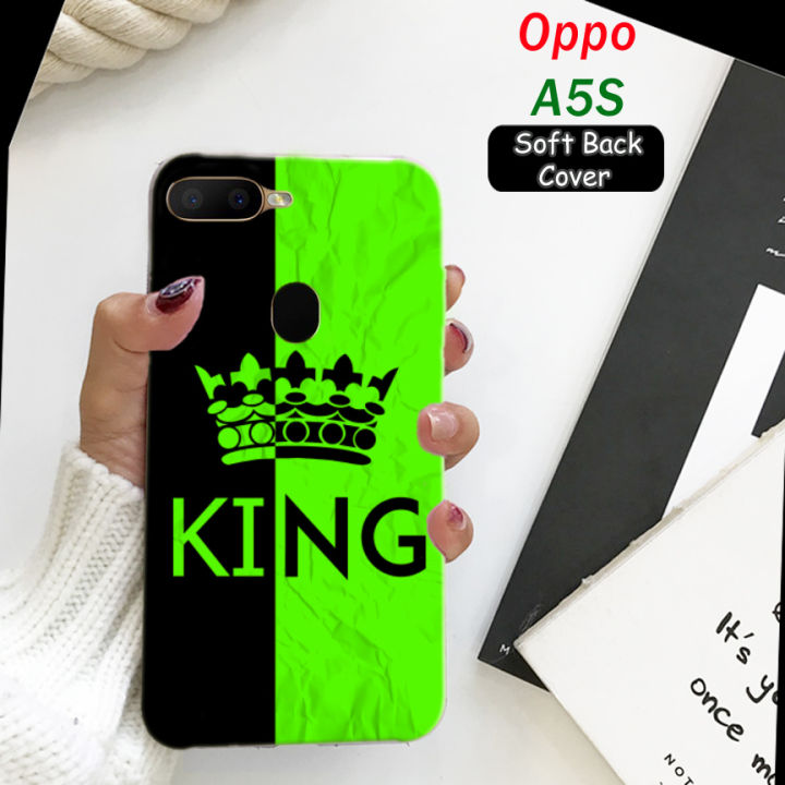 Oppo A5S Back Cover Green - King 2Gud Soft Phone Case For Boys