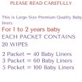 Baby Liner Sheets and Dry Wipes Disposable, Premium Quality Liners for Baby Pampers | Baby Liner Packs Large Size. 