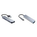 USB 3.0 Hub Docking Station Low Delay Splitter Computer Keyboard U-Disk Adapter Converter For Home Office Type-C. 